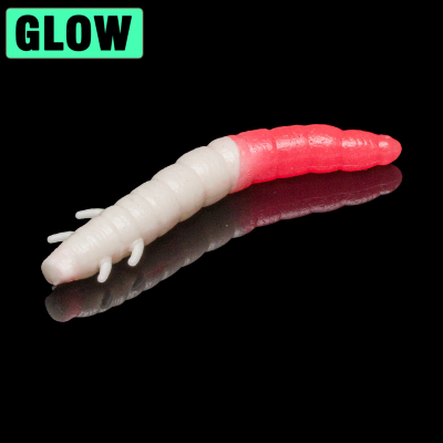 Силиконовая приманка Soorex Pro King Worm 55mm цв. #226 White/Pink glow Cheese 7pcs