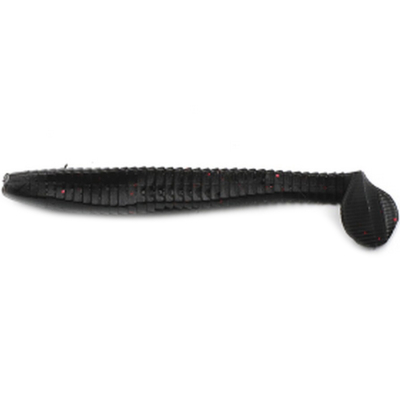 Силиконовая приманка Yaman Flatter Shad 4" цвет #31 - Black Red Flake (уп. 5 шт.)