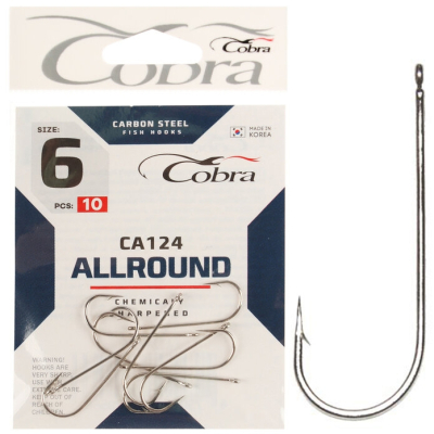 Крючки Cobra ALLROUND сер. CA124 разм. 008 10шт.