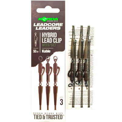 Лидкор Korda Kable Leadcore Leader Hybrid Lead Clip 50см Weed