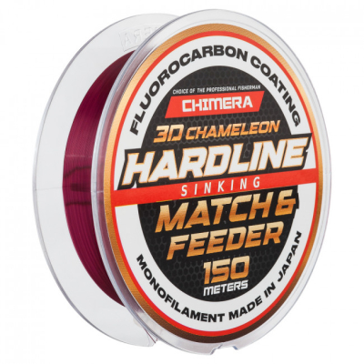 Леска Chimera Hardline Match & Feeder Fluorocarbon Coating 3D Chameleon Sinking 150m # 0.234