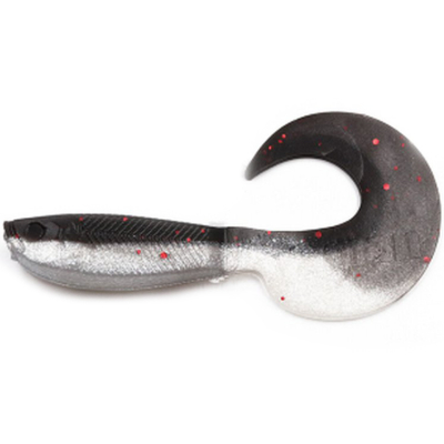 Силиконовая приманка Yaman Mermaid Tail 5" цвет #34 - Black Red Flake/Pearl (уп. 5 шт.)