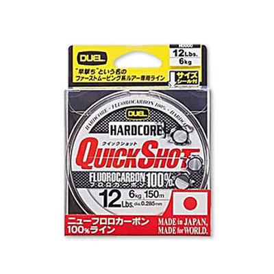 Леска Duel Hardcore Quick Shot Fluorocarbon100% 150m 10Lbs/5Kg (0.260mm)