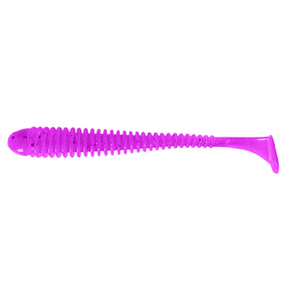 Силиконовая приманка Pike Hunter Ribbed Worm 4.0" 10 см. #014 Sliva (UV) (6 шт)