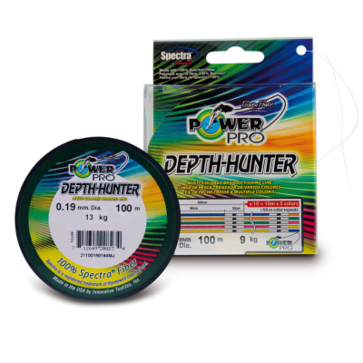 Леска плетеная Power Pro Depth Hunter Multicolor 100m 0,15mm 9kg (PPBI10015MJ)