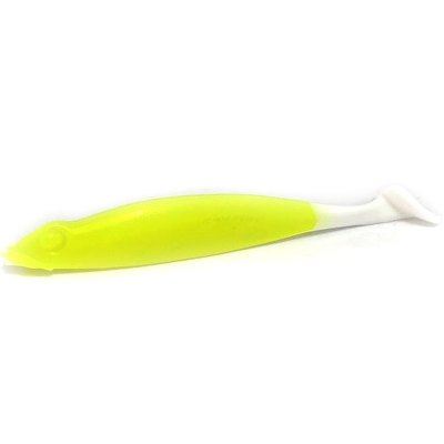 Силиконовая приманка Boroda Baits Anchous 55мм цвет ЛИМОН/БЕЛЫЙ (Lemon/White)