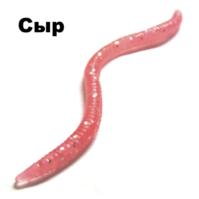 Черви съедобные Garry Angler Worms 30 шт/Cheese #Розовые с блестками