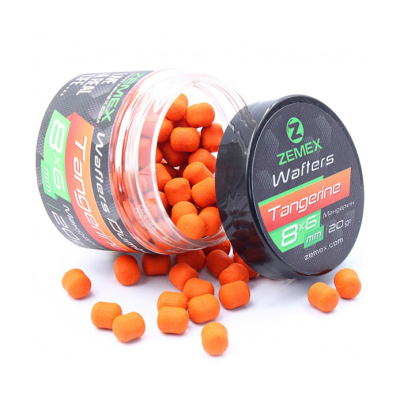 Бойлы нейтральные ZEMEX Wafters Dumbells Tangerine, 8х6 мм, 20 гр