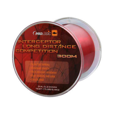 Леска Prologic Interceptor Competition Long Distance 300m 15lbs 7.1kg 0.3 красная 47209