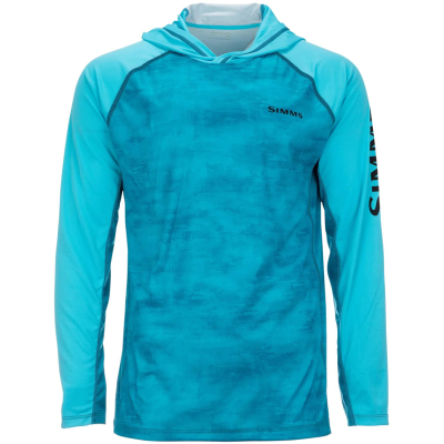 Термофутболка Simms SolarVent Hoody, Daze Camo Pool, XL