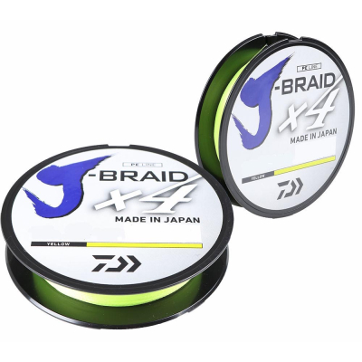 Леска плетеная DAIWA "J-Braid X4" 0,25мм 270 (желтая)