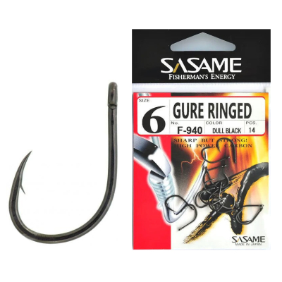 Крючок Sasame GURE RINGED D/Black №10