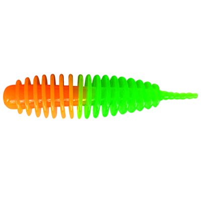 Силиконовая приманка Trout Bait Jumbo 65 Сыр цв. 24 (Orange-Green)