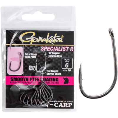 Крючок Gamakatsu G-Carp Specialist R HOOKS GREY № 02 10шт.