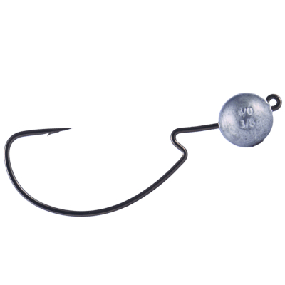 Джиг-головка BKK на офсетном крючке Silent Chaser - 1X - EWG Round Head, #1, 3/32oz 2.65g (5шт)