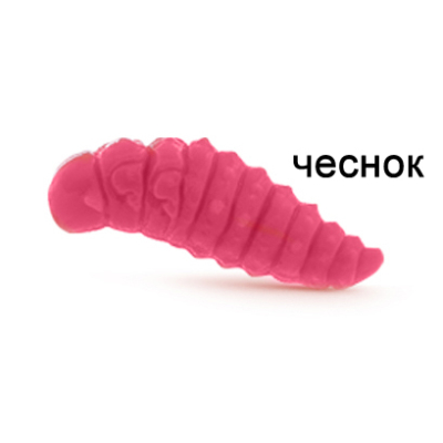 Силиконовая приманка Ojas Oks 32, Pink (fluo), 10шт/банка, аромат Чеснок