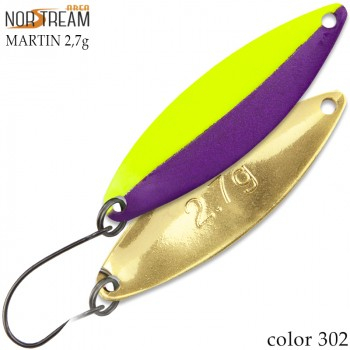 Блесна колеблющаяся Norstream Martin 2,7гр. цв. 302