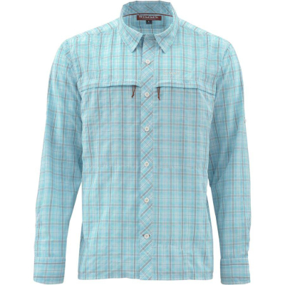 Рубашка Simms Stone Cold LS Shirt, L, Teal Plaid