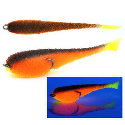 Мормыш Классическая Поролоновая рыбка с поджатым двойником 9 см, цв. 20, 3 шт/упак