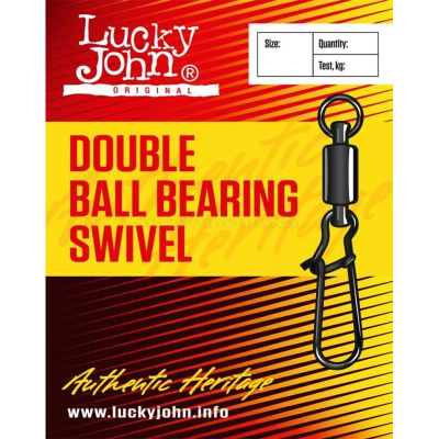 Вертлюги c застежкой и подш. Lucky John Double Ball Bearing Swivel 005 3шт.