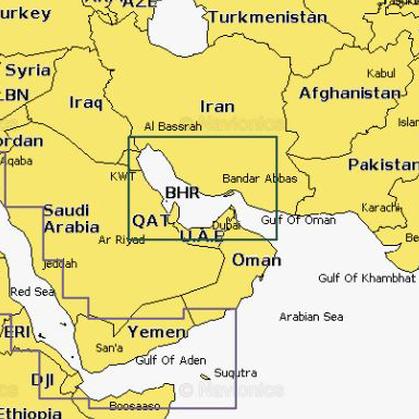 Карта Navionics Arabian Gulf/Gulf Of Oman 7G018S2