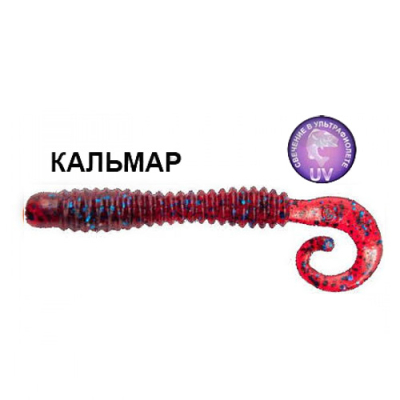 Силиконовая приманка Crazy Fish Active Slug 3" 30-70-73-6 кальмар цв. blue ruby (синий рубин)