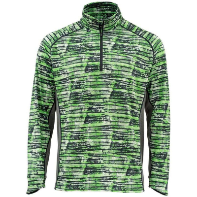 Термофутболка Simms Solarflex 1/2 Zip LS Shirt, XXL, Water Print Lawn