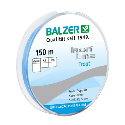 Шнур Balzer Iron Line 3Х Trout Blue 150m 0,06 мм (12648 006)