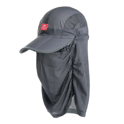 Кепка Naturehike Folding Quick-Ultralight Dry Cap (With Protective Breathable Mesh, Dark gray, 56-59)