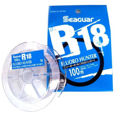 Леска флюорокарбоновая Seaguar R-18 Fluoro Hunter 100м #3.0 12lb