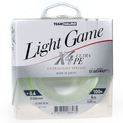 Леска плет. Team Salmo Light Game Fine Green X4 100m 0.05mm