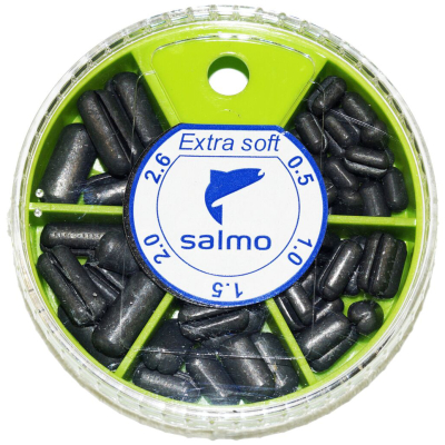 Грузила набор Salmo Extra Soft малый 5 секц. 0,5-2,6г 060г набор 2