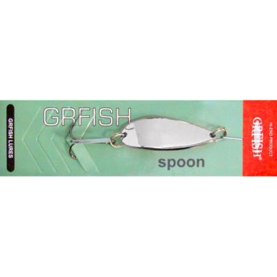 Блесна колеблющаяся Grfish Atom Spoon 26g, 85mm, серебро