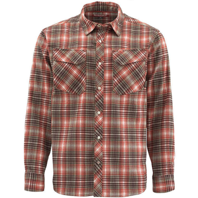 Рубашка Simms Gallatin Flannel LS Shirt, M, Simms Orange Plaid