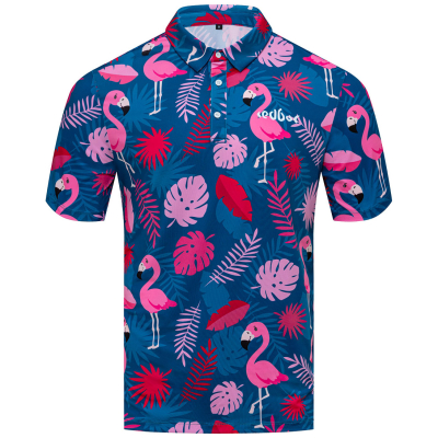 Рубашка поло c УФ защитой Redbor Kaper Chilly UV 50+ Flamingo/Blue р-р XL