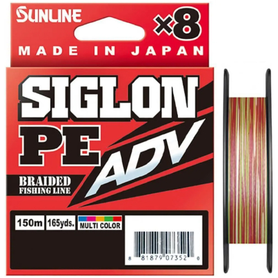 Плетёный шнур Sunline Siglon PEx8 ADV Multicolor 5C 150m #0.6/8LB