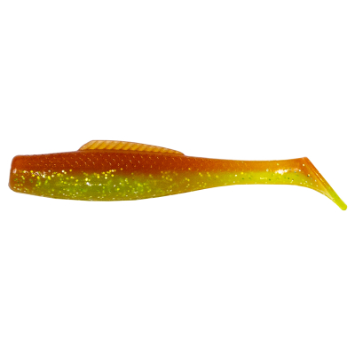 Силиконовая приманка Kaida Squid 3" 8cm 4g Orange/Chartreuse-7tails HT#003