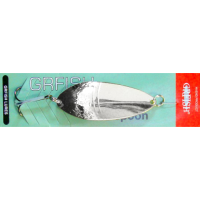 Блесна колеблющаяся Grfish Hunter Spoon 27g, 75mm, серебро
