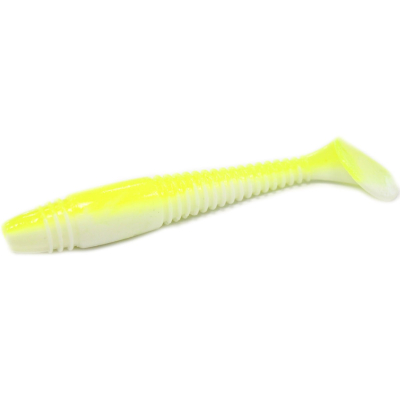 Силиконовая приманка Grows Culture Tioga Fat 4.5" цвет T75 (Bright Yellow White)