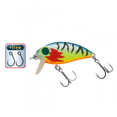 Воблер Sprut Rini Crank Major 36F (Floating/36mm/3,5g/0,1-0,3m/LTBL) + Два одинарных крючка