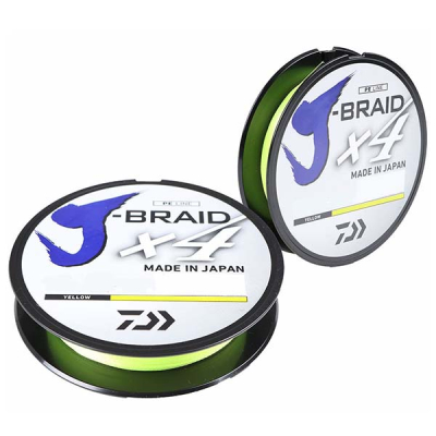 Леска плетеная Daiwa J-Braid X4 270m 0,15мм (флуор.-желтая)