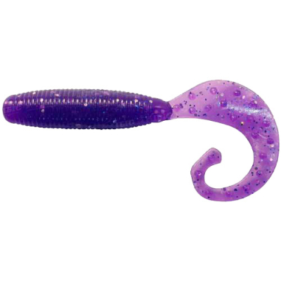 Силиконовая приманка Reins Fat G Tail Grub 3" цв. 567 Lilac Silver&Blue Flake