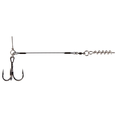 Оснастка для силикона BFT Shallow Stinger Rig S, Titanium 50lb/22кг Owner №1/0 - 1шт. (03-FHPTI2S1)