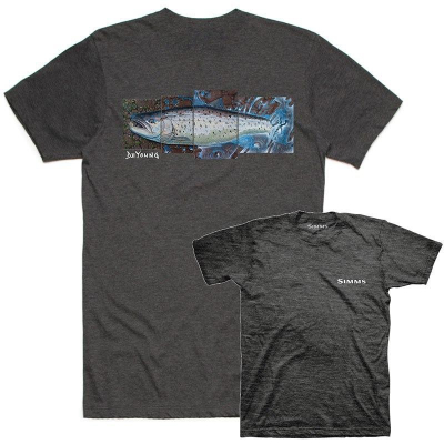 Футболка Simms DeYoung Seatrout T-Shirt, XXL, Charcoal Heather