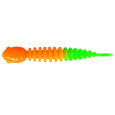 Силиконовая приманка Trout Bait Chub 65 Сыр цв. 24 (Orange-Green)