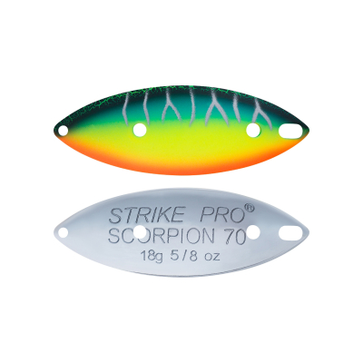 Блесна колеблющаяся Strike Pro Scorpion Double 70M двойник-незацепляйка, 18.0гр, 7.0см ST-08BD #A223S