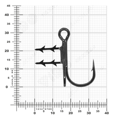 Тройник Vido Craft ST-36H-S "T-Treble PRO Hooks", блистер 3 шт. ST36S-1/0(3)