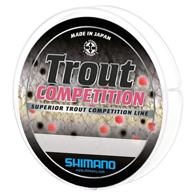 Леска Shimano Trout Competition Mono 150m красная 0,12мм (TROUTCM15012)