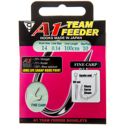 Крючок Gamakatsu A1 Team Feeder Fine Carp 100cm №12 d0.16