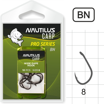 Крючок Nautilus Pro Series Wide Gape Hook BN #8